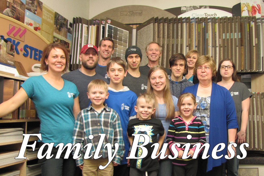 photo of Keystone Carpets Inc family with family business text